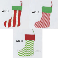 Load image into Gallery viewer, Santa Claus Socks 20pcs/lot Christmas Stocking Bag Candy Cane Bag Wholesale Christmas Tree Decoration Party Gift Stocking