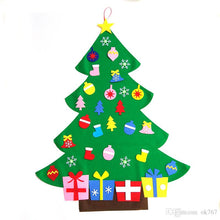 Load image into Gallery viewer, NEW Hot sale Kids DIY Felt Christmas Tree Set with Ornaments Children Gift Toddler Door Wall Hanging Preschool Craft  D