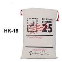 Load image into Gallery viewer, 44 Styles Santa Sacks 11pcs/lot Wholesale Christmas Bag Drawstring Large Canvas Gift Bag For Christmas Decoration Can Mix Buy