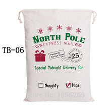 Load image into Gallery viewer, 44 Styles Santa Sacks 11pcs/lot Wholesale Christmas Bag Drawstring Large Canvas Gift Bag For Christmas Decoration Can Mix Buy