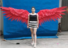Load image into Gallery viewer, Large stage props wings shooting props store decoration angel wings holiday party decoration Mechanical feather wings