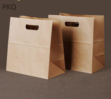Load image into Gallery viewer, 50pcs Kraft Paper Bags Food Tea Small Gift Bags Sandwich Bread Bags Party Wedding Supplies Wrapping Gift Takeout Take Out Bags