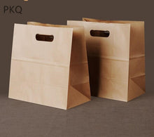 Load image into Gallery viewer, 50pcs Kraft Paper Bags Food Tea Small Gift Bags Sandwich Bread Bags Party Wedding Supplies Wrapping Gift Takeout Take Out Bags