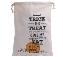 Load image into Gallery viewer, 100pcs 2016 New Halloween Sacks Candy Gifts Bag Treat or Trick Drawstring Bag Cotton Canvas 36X48CM Kids Pumpkin Spider Tote Bag