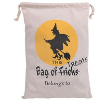 Load image into Gallery viewer, 100pcs 2016 New Halloween Sacks Candy Gifts Bag Treat or Trick Drawstring Bag Cotton Canvas 36X48CM Kids Pumpkin Spider Tote Bag