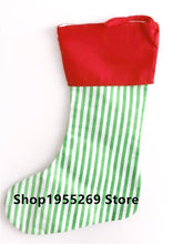 Load image into Gallery viewer, New Hot Wholesale 10pcs/lot Christmas Stocking Gift Bag Xmas Socks Candy Bag Cotton Stockings Decoration for New Year 2019