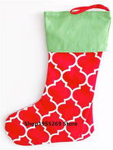 Load image into Gallery viewer, New Hot Wholesale 10pcs/lot Christmas Stocking Gift Bag Xmas Socks Candy Bag Cotton Stockings Decoration for New Year 2019
