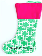 Load image into Gallery viewer, New Hot Wholesale 10pcs/lot Christmas Stocking Gift Bag Xmas Socks Candy Bag Cotton Stockings Decoration for New Year 2019