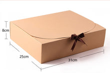 Load image into Gallery viewer, Fashion 350gsm Kraft Paper Gift Packaging Boxes 31x25x8cm Packaing Box For Shirts Sweaters Scarf Square Cookies Boxes