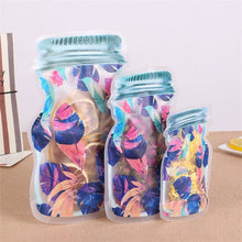 Load image into Gallery viewer, Leotrusting Wholesale 5000pcs Mason Jar Packaging Bags Portable Mason Jar Zipper Pouch Food Snack Chocolate Travel Storage Bags