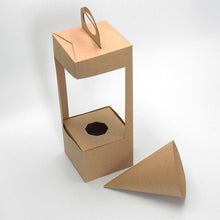 Load image into Gallery viewer, 50pcs Flowers Packaging Gift Boxes Floral Gift Bag lighthouse design Creative folding floral Packing Box Black/Brown