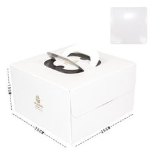 Load image into Gallery viewer, 100 set 8 inch cake box with window handle Kraft paper cheese cake box kids Birthday wedding home Party soldier gift supplier