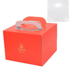 Load image into Gallery viewer, 100 set 8 inch cake box with window handle Kraft paper cheese cake box kids Birthday wedding home Party soldier gift supplier
