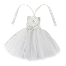 Load image into Gallery viewer, Wennikids Wholesale girl clothes Flower Crochet Top Girl Tutu Dress Birthday/photo/wedding/party/festival Christmas,halloween