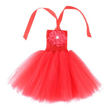Load image into Gallery viewer, Wennikids Wholesale girl clothes Flower Crochet Top Girl Tutu Dress Birthday/photo/wedding/party/festival Christmas,halloween