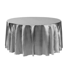 Load image into Gallery viewer, 5PCS 275cm Round Satin Tablecloth Table Cloth Cover Waterproof dustproof Oilproof Wedding Banquet Home DIY Decor Home Textiles