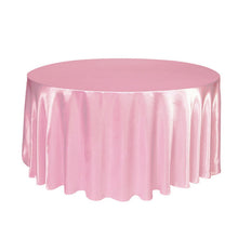 Load image into Gallery viewer, 10pcs Navy blue 120 Inch Round Satin Tablecloths  Table Cover for Wedding Party Restaurant Banquet Decorations