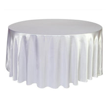 Load image into Gallery viewer, 10pcs Navy blue 120 Inch Round Satin Tablecloths  Table Cover for Wedding Party Restaurant Banquet Decorations
